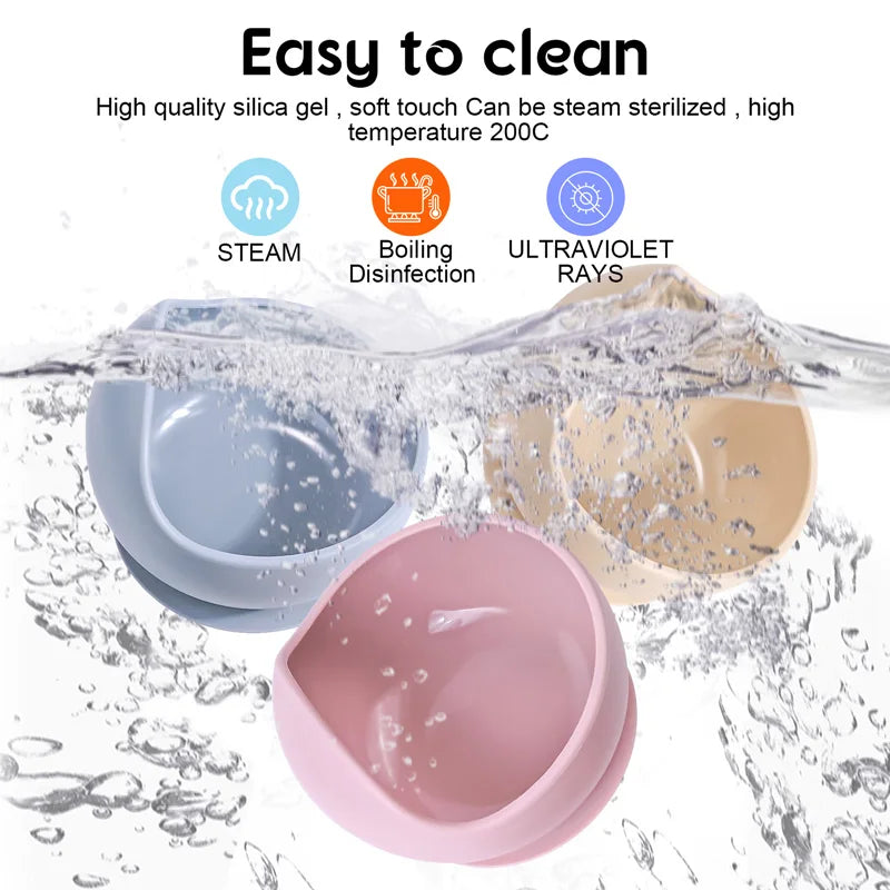 Silicone Baby Suction Bowl Set