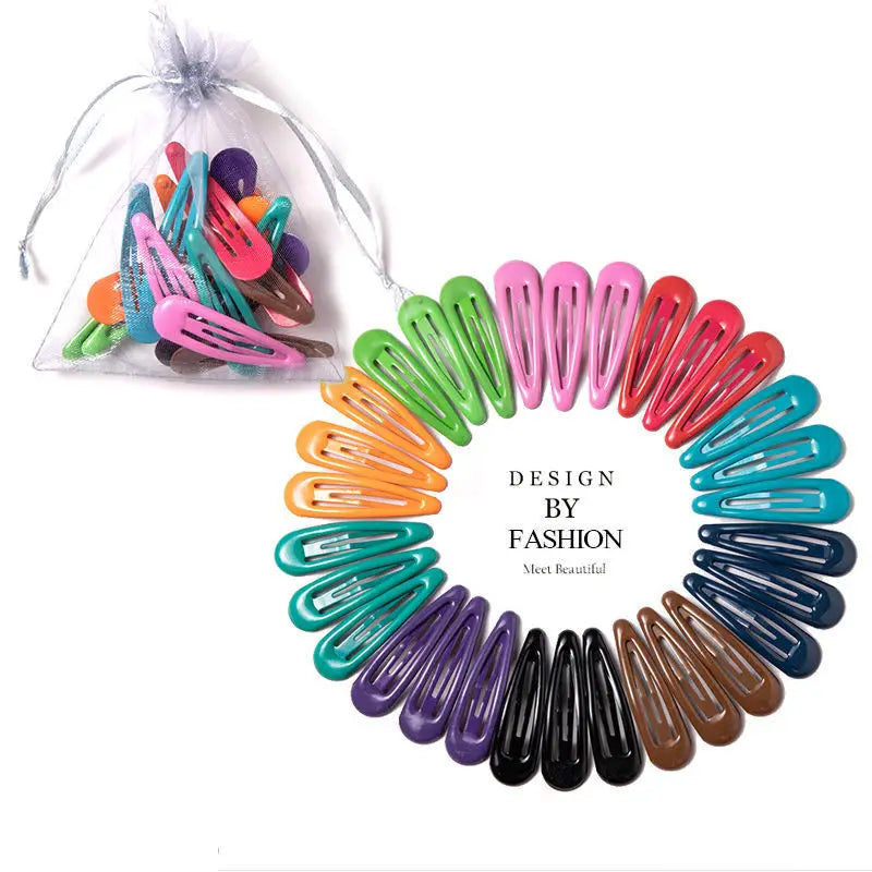 Candy Color Hair Clips Set