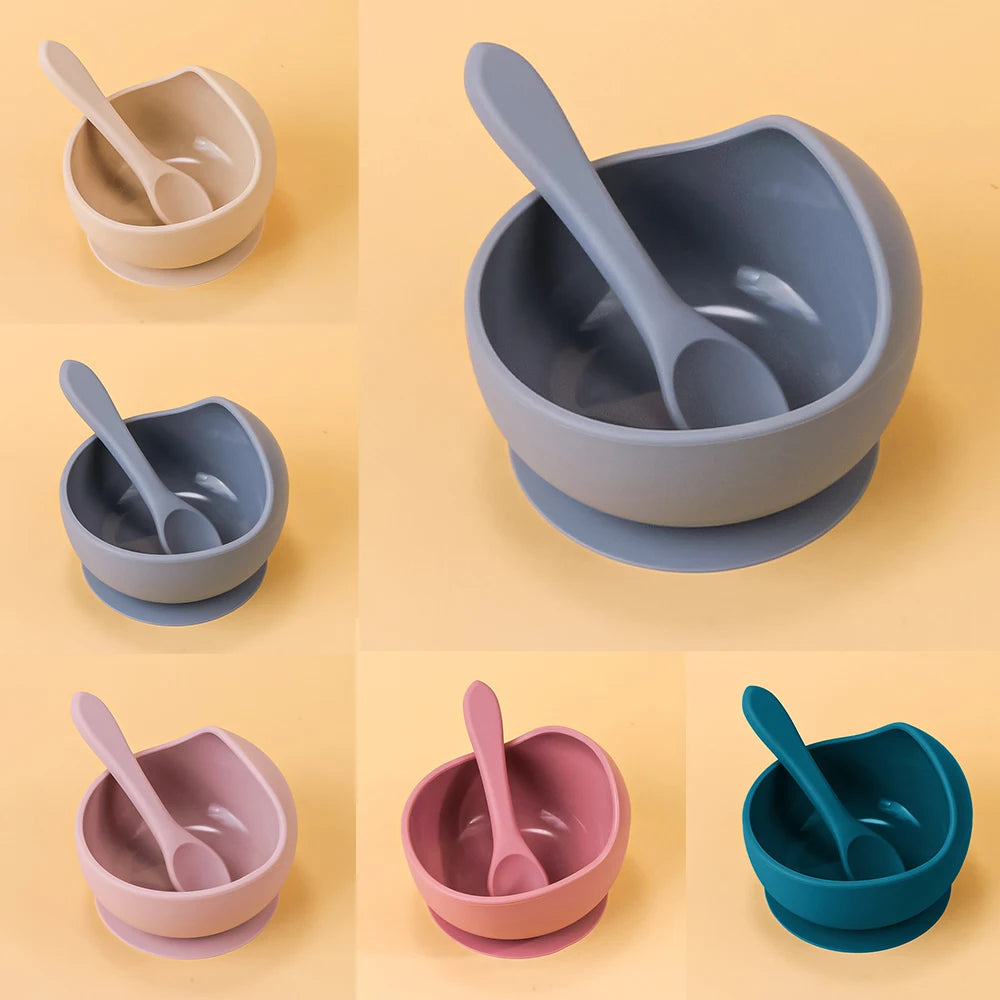 Silicone Baby Suction Bowl Set