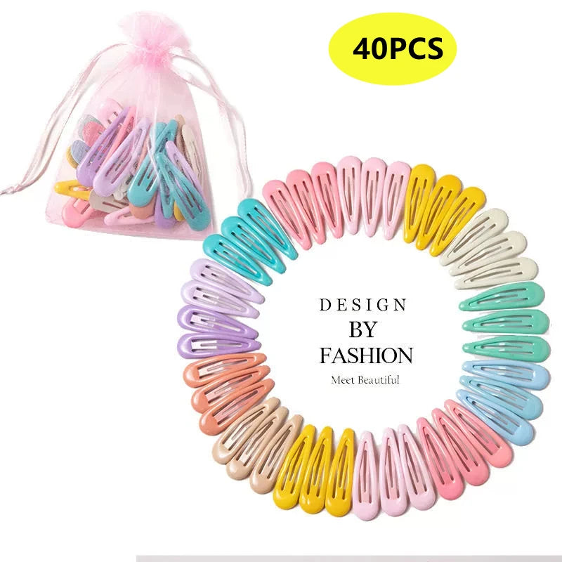 Candy Color Hair Clips Set
