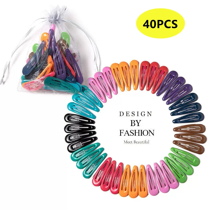 Candy Color Hair Clips Set
