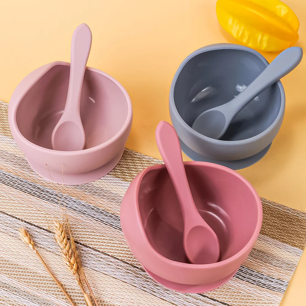 Silicone Baby Suction Bowl Set