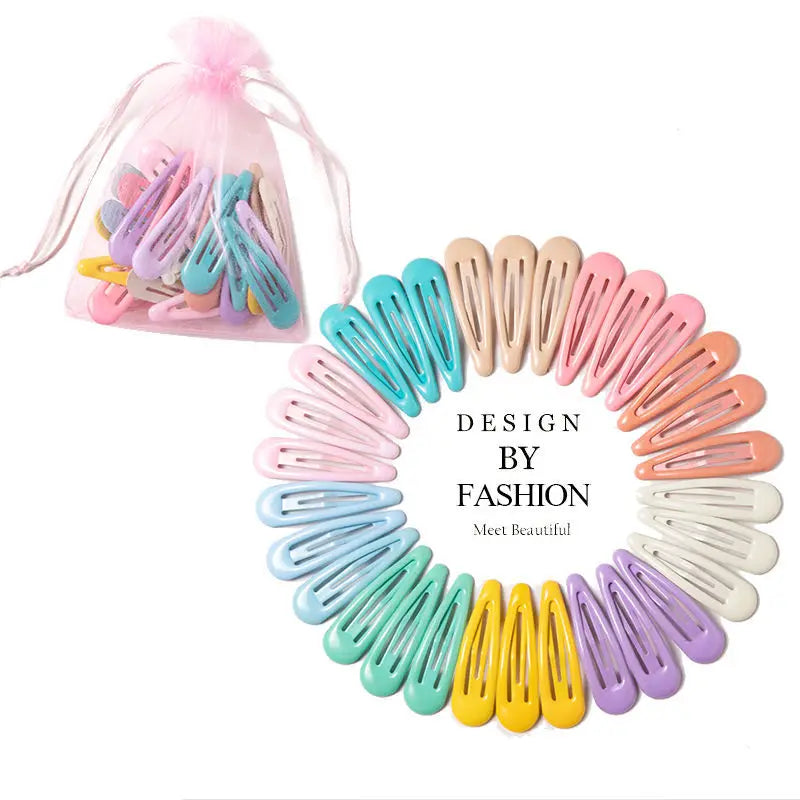 Candy Color Hair Clips Set